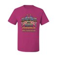 thumbnail image 2 of Wild Bobby, American By Birth Christian By Choice USA Flag Inspirational/Christian Men's Graphic T-Shirt, Fuschia, X-Large, 2 of 3