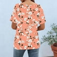 thumbnail image 5 of Neewe Womens Summer Tops Casual Short Sleeve Crewneck Shirts Business Dressy Work Blouses, 5 of 7