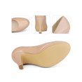 thumbnail image 3 of BLISSFUL STEP Round Toe Platform Stiletto Heel Mary Jane Pumps for Women Nude 9.5, 3 of 6