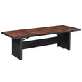 thumbnail image 1 of vidaXL Garden Table 240x90x74 cm Poly Rattan and Solid Acacia Wood, 1 of 3