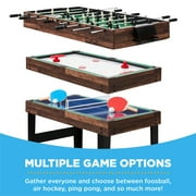 Best Choice Products 2x4ft 10-in-1 Combo Game Table Set w/ Hockey, Foosball, Pool, Shuffleboard, Ping Pong - Brown