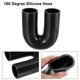 thumbnail image 4 of Manguera de silicona Unique Bargains 57mm 2.25 ID 180 Grados Codo Negro para Coche, 4 of 6