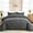 Gray, variant on Mosluna Queen Size Comforter Sets, 3 Piece Soft Quilted Bedding Sets, All-Season Down Alternative Comforter with 2 Pillow Shams, Dark Gray