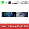 thumbnail image 2 of ZWNAV Dual 12.3 inch Screen Car Radio For Honda Fit/City/EVERUS S1 2002-2015 Android GPS Navigation Multimedia Video Player Stereo Receiver Head Unit, 2 of 14