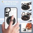 thumbnail image 7 of Allytech Crystal Clear Case for Samsung Galaxy S23 with 360° Rotatable Ring Holder Kickstand, [Compatible with MagSafe] Soft Bumper + Hard PC Hybrid Protective [Non-Yellowing] Case, Black, 7 of 7