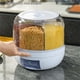 thumbnail image 4 of Dispensador de granos y arroz, contenedor de almacenamiento de alimentos secos de cocina giratorio de 360° con 6 compartimentos, 4 of 7