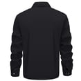 thumbnail image 3 of TACVASEN Men's Lightweight Windbreaker Jackets Full Zip Up Stylish Coat Business Casual Laydown Collar Work Dress with Zip Pockets Black L, 3 of 8