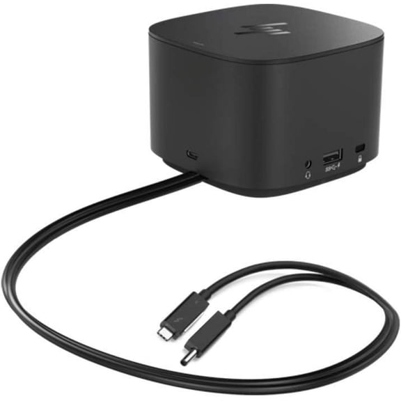 Restored HP Thunderbolt Dock G2 230W 3VL22AV#ABA Dual 4K Display Support, USB-C/USB-A Ports, DisplayPort, VGA, Ethernet Bundle with Dockztorm Hub, 5 Pack  (Refurbished)