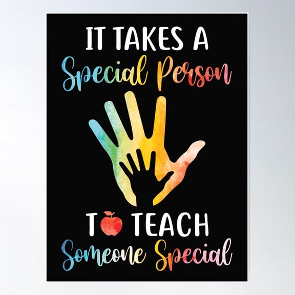 It Takes A Special Person To Teach Someone Special Teacher Poster Wall Art, Modern Wall Decor For Living Room Bedroom, 8x12 UNFRAMED