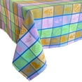 thumbnail image 5 of Home Bargains Plus Jubilee Patchwork Woven Plaid Cotton Tablecloth, Pastel Floral Check Woven Fabric Table Cover, 52” x 70” Rectangle, 5 of 9