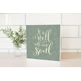 thumbnail image 2 of Well With My Soul Pistachio Green Scroll 10 x 10 Wood Tabletop Sign Plaque, 2 of 4