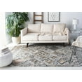 thumbnail image 3 of SAFAVIEH Casablanca Merton Abstract Wool Shag Area Rug, Grey/Olive, 8' x 10', 3 of 8