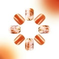 thumbnail image 4 of Festive Press on Nails Orange Pumpkin Design Full Cover Thanksgiving False Nails, 4 of 10