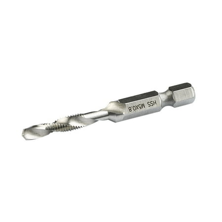 

Andoer Hex Shank Metric Thread M-3M-4M5M6M-8M-10 Titanium-Coated HSS Drill and Tap Bits HSS4241 Hardness is Suitable for Wood//Copper Aluminum Alloy and Other Materials with Low Hardness