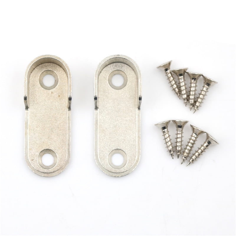 2PCS Wardrobe Clothes Tube Support Closet Rod Pole End Bracket Thickening Holder 0 0 0 0 0