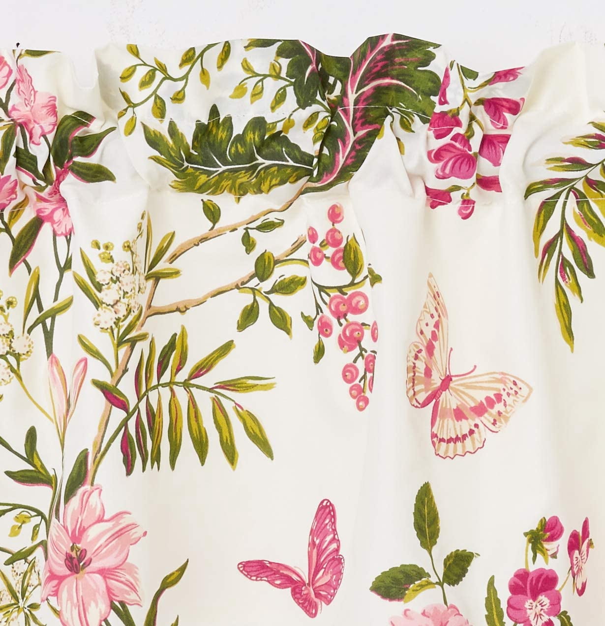 Global Trends Botanical Garden Country Cottage Tab Top Window Valance, 84 in. W x 14 in. L