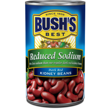 6 PACKS : Bushs Best Low Sodium Dark Red Kidney Beans, 111