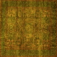 thumbnail image 1 of Ahgly Company Indoor Square Abstract Yellow Modern Area Rugs, 4' Square, 1 of 4