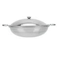 SEXAGESIMO Stainless Steel Wok Pan Hot Pot for Gas/Induction Cooktop