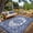 Dark blue/white-8'x10', variant on Reversible Waterproof Outdoor Rug Large Plastic Straw Mat, Vintage Woven Area Carpet with Carry Bag for Patio RV Camping