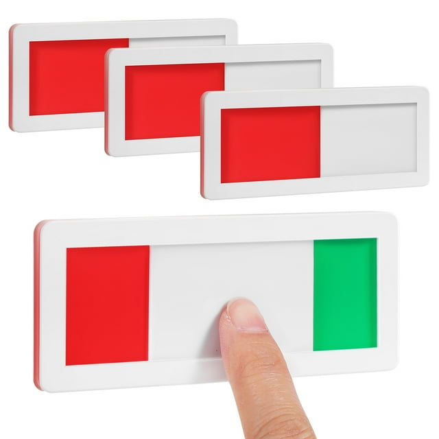 4 letreros para salas de reuniones, puertas de oficina, etiquetas deslizantes prácticas, indicadores de inodoro vacío/ocupado.
