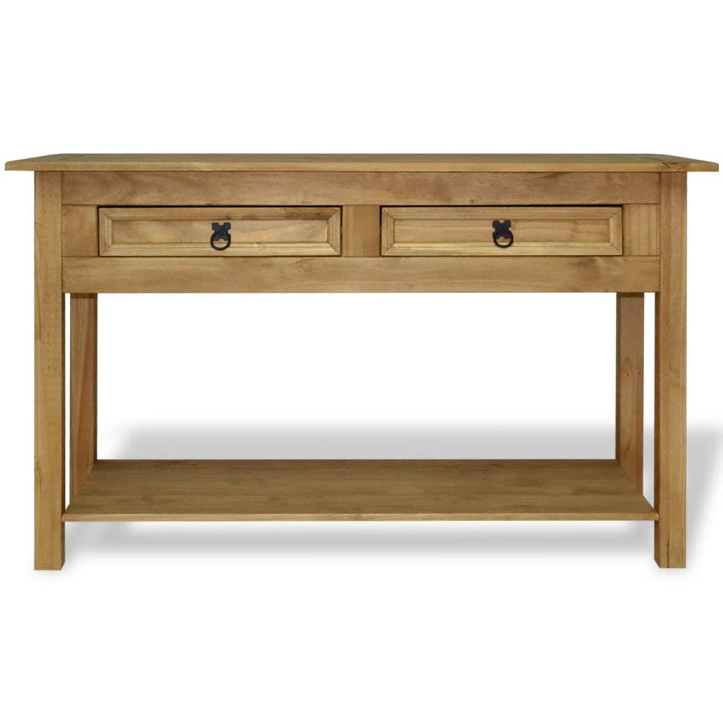 Best Retro Console Table, Solid Wood End Table for Living Room