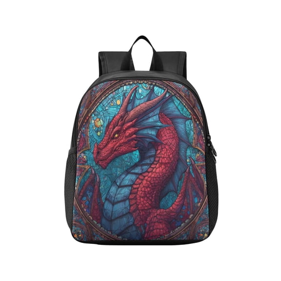 Toddler Backpack Red Magical Dragon King Waterproof Lightweight Backpack Casual Mini Daypack for Daycare & Travel