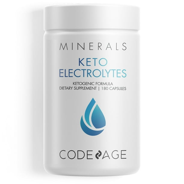 Codeage Keto Electrolytes, Magnesium, Potassium, Calcium, Mineral Salts