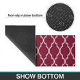 thumbnail image 6 of Burgundy Geometric Quatrefoil Pattern Kitchen Rugs Sets Of 2,Anti Fatigue Kitchen Mat Rugs Non Slip Washable,Decorative Kitchen Floor Mats for Kitchen,Sink,Laundry,17"x30"+17"x47", 6 of 7
