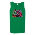 thumbnail image 2 of Wild Bobby, Colorful Rainbow Pomeranian Dog Animal Lover Mens Graphic Tank Top, Kelly, Medium, 2 of 3