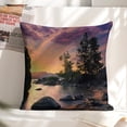 thumbnail image 5 of sunset trees rocks Linen toss pillowcase decoration pillowcase gifting preferred 20x20 inch cushion cover 2 sets sofa pillowcase sofa bedroom living room car, 5 of 7