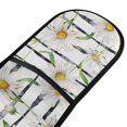 thumbnail image 2 of Dailycode Double Sided Oven Mitt with Loop Heat Resistant Kitchen Long Potholders 7" x 35" Daisy Flower on Black White Stripes, 2 of 6