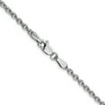 thumbnail image 4 of 14k White Gold 20 Inch 2.2mm Forzantine Cable Chain Necklace Pendant Charm, 4 of 9