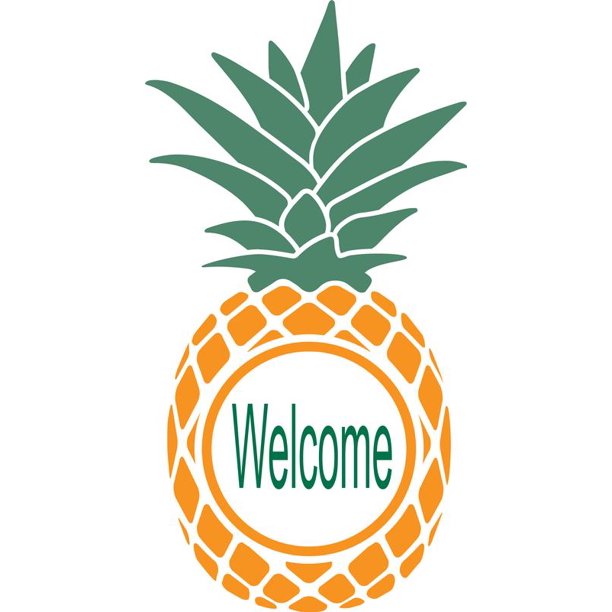 Amazon Com Pineapple Wall Decal Large 12 Set Pineapples Sticker Home Decor Nursery Kids Bedroom Vinyl Wall Decal Mural 8 H X 3 5 W Each Gold Arts Crafts Sewing