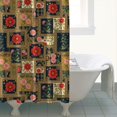 thumbnail image 4 of Pioneer Flower Floral Print Pattern Shower Curtain 72"x84", Bathroom Decorative Shower Curtain Set with 12 Hooks, Waterproof Washable, 4 of 6