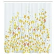 thumbnail image 3 of Ambesonne Flower Shower Curtain, Daffodil Bloom Spring, 69"Wx84"L, Yellow Orange Pale Blue, 3 of 5