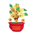 thumbnail image 1 of Abbracc Chinese Artificial Decoration Golden Desktop Cloth Stuffed Potted Ornament for M, 1 of 5