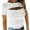 White, variant on HXWCHs Women's Casual Short Sleeve Round Neck Pullover top with Hollow Out Design and Slim Fit M White