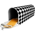 thumbnail image 5 of Black and White Racing Mailbox Covers, Magnetic Post Box Cover Wraps Standard Size 21x18 in for Garden Yard Decor, 5 of 6