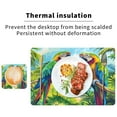 thumbnail image 6 of Wobogo Colorful Parrot Placemats Coasters Set of 1 Heat-resistant Non-slip Easy to Clean Square Dinner Plate Mat, 6 of 8