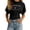 Black1, variant on Girls Graphic T-Shirt London UK Flag Print Short Sleeve Casual Top Summer Tee for Kids