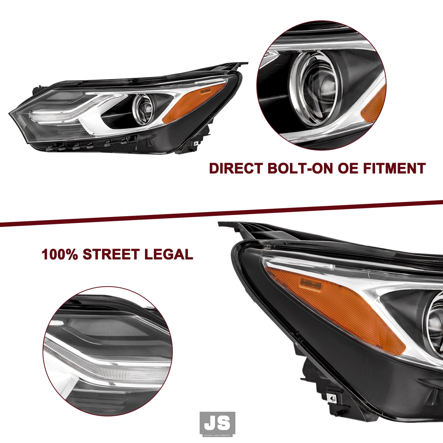 For 2018-2020 Chevy Equinox Left Factory Halogen Headlight 18-20