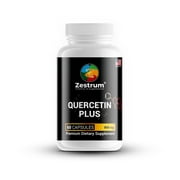 ZESTRUM Zinc Quercetin Plus With Bromelain Supplements - 60 Vegetarian Capsules 800 mg
