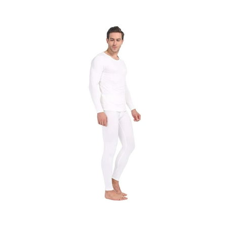 Magg Men's Thermal Base Layer Long Johns Cotton Blend Top And Bottom ...