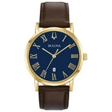 Bulova Classic Three Hand Leather Watch, 40mm