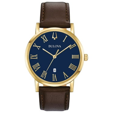 Bulova Classic Three Hand Leather Watch, 40mm