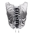 thumbnail image 6 of Mrat Shapewear Tank Tops Women Lace-Up Solid Fishbone Court Vintage Corset Straps Tank Tops Shapewear Womens Tank Tops Athletic S-31 Gray L, 6 of 7