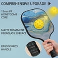 thumbnail image 4 of Pickleball Paddles Set Of 1, Fiberglass Surface, Turquoise Marble Pattern, 1 Paddle, 2 Balls & Bag, 4 of 5