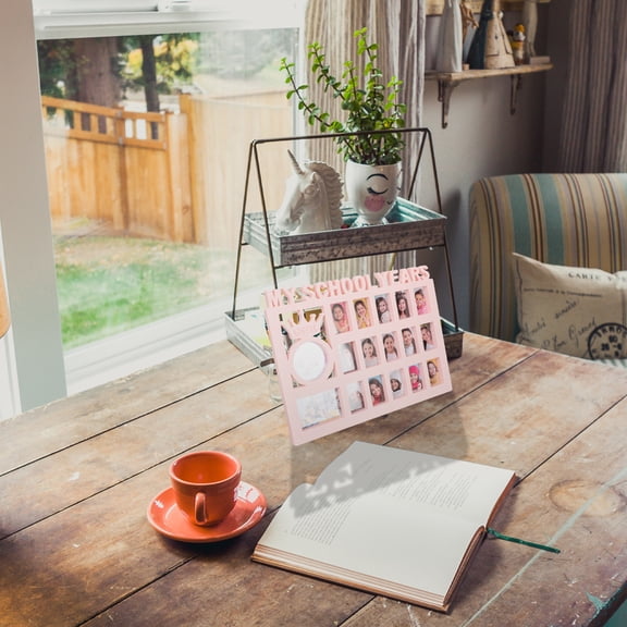 OUNONA Collage Photo Frame Holder for School Memories - Yearly Picture Display Frame for Photos, Keepsakes, and Special Moments