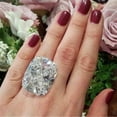 thumbnail image 3 of Eosunjian Large Square Cubic Zirconia Finger Ring Luxury Women Proposal Wedding Jewelry, 3 of 6